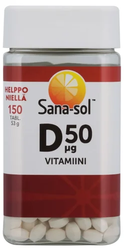 SANA-SOL D-VITAMIINI 50MIKROGR. 150 KPL