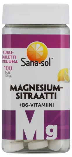 SANA-SOL MAGNESIUMSITRAATTI+B6-VITAMIINI SIT