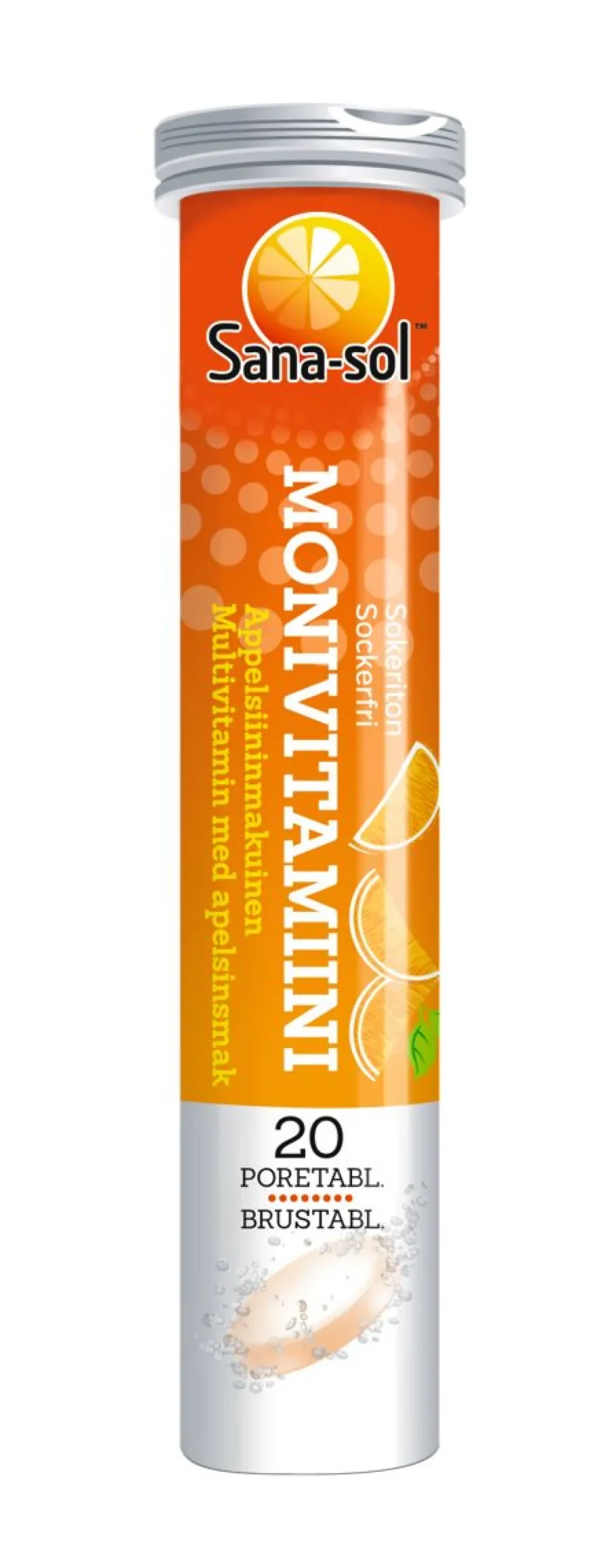 SANA-SOL MONIVITAMIINI PORE APPELSIINI 20 KPL