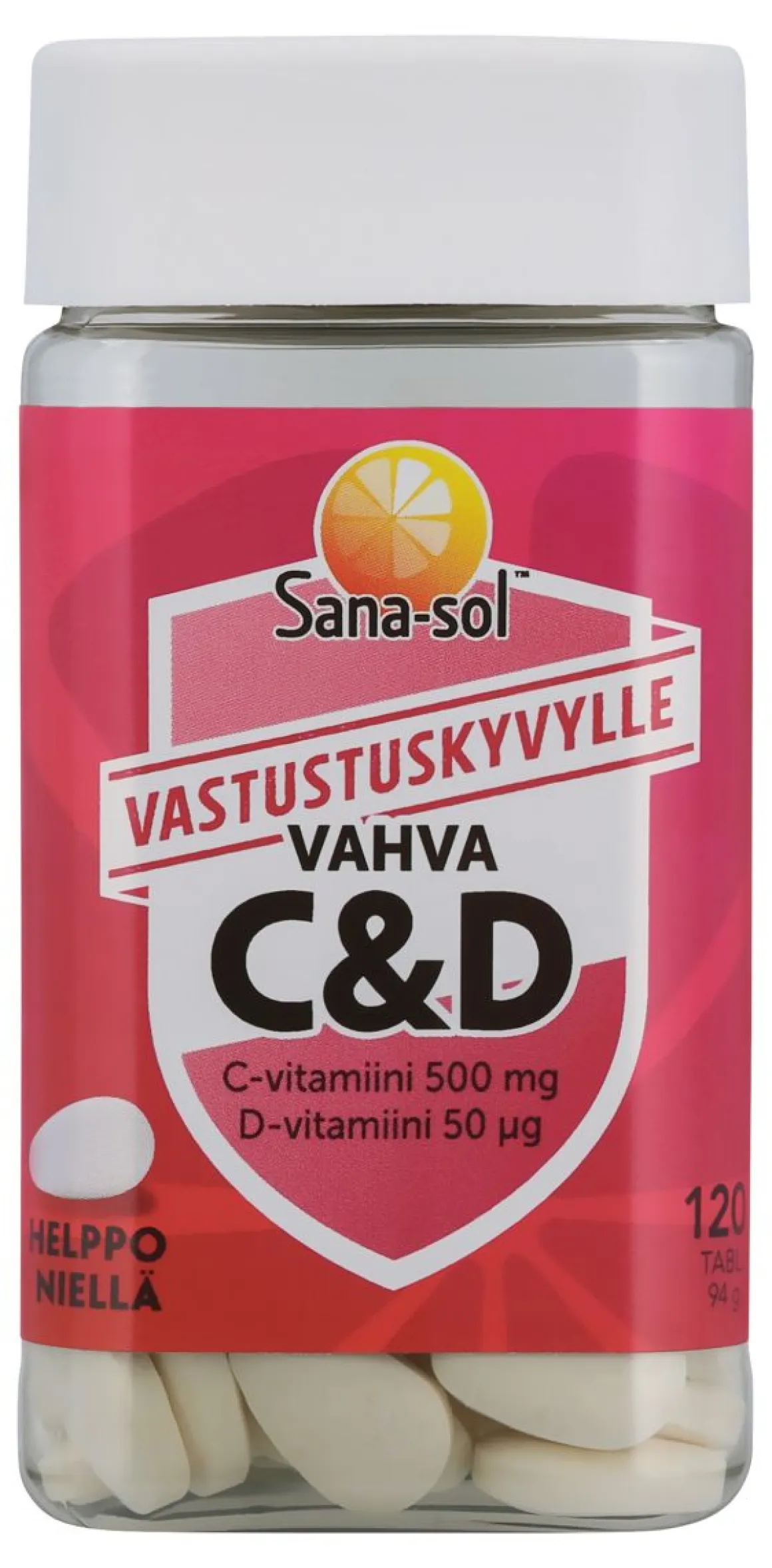 SANA-SOL VAHVA C+D-VITAMIINI 120 KPL