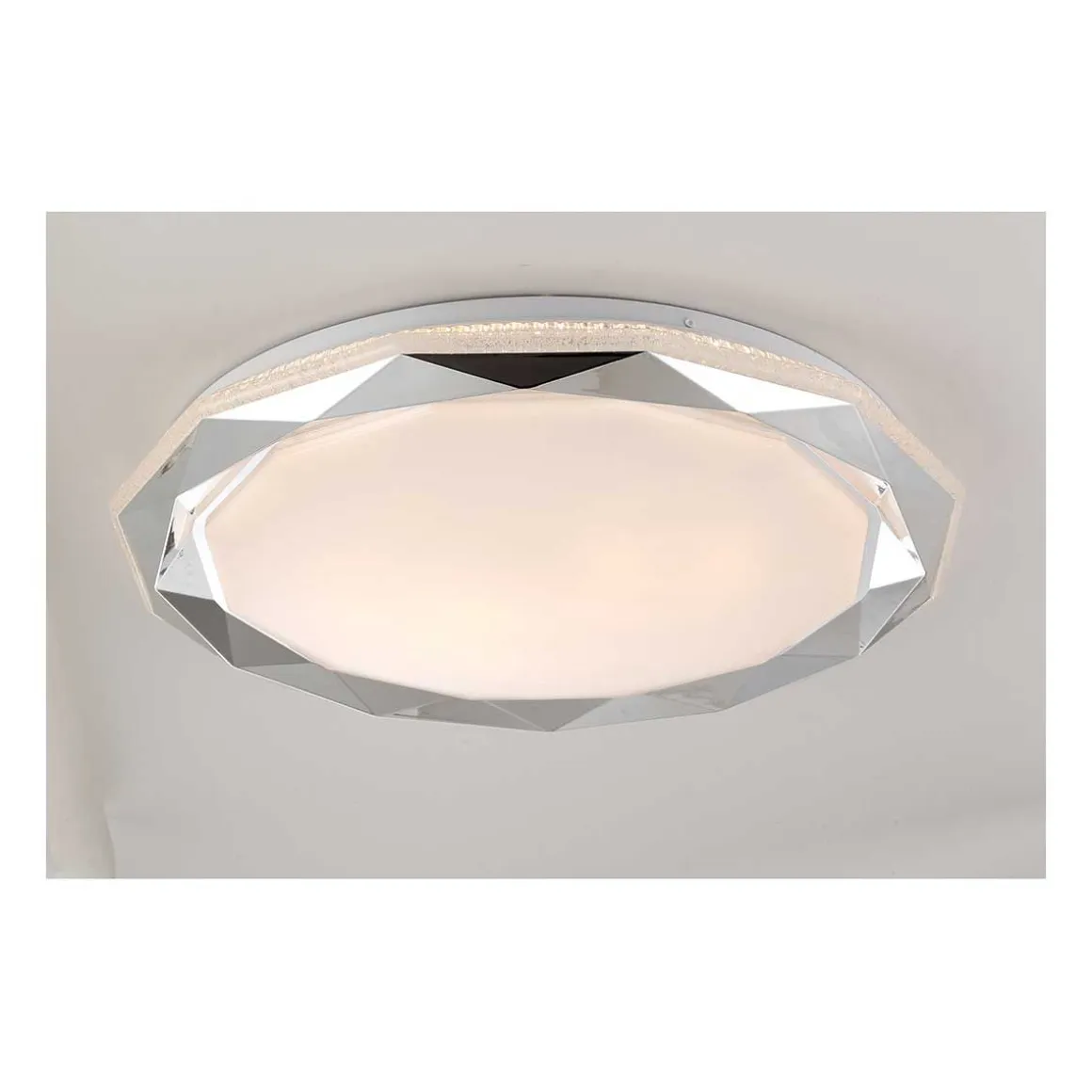 SANICOPOLUX KATTOVALAISIN GLOSSY LED 51 CM VALKOINEN/KIRKAS