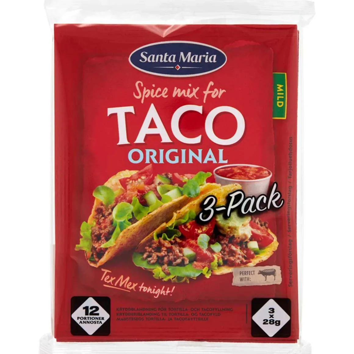 SANTA MARIA TACO SPICE MIX 3-PACK 84 G