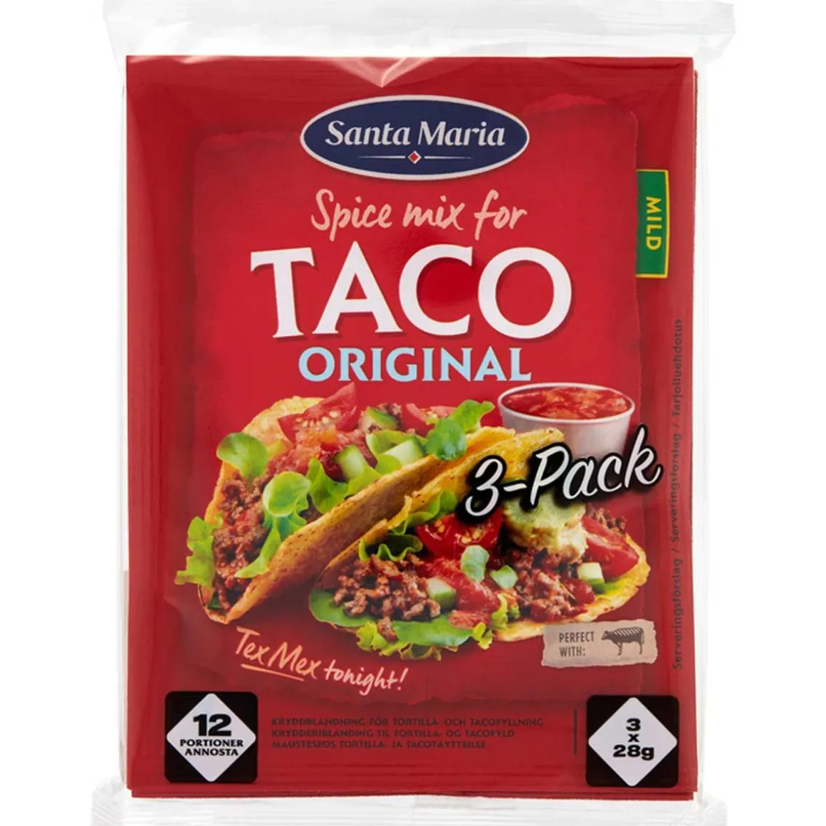 SANTA MARIA TACO SPICE MIX 3-PACK 84 G