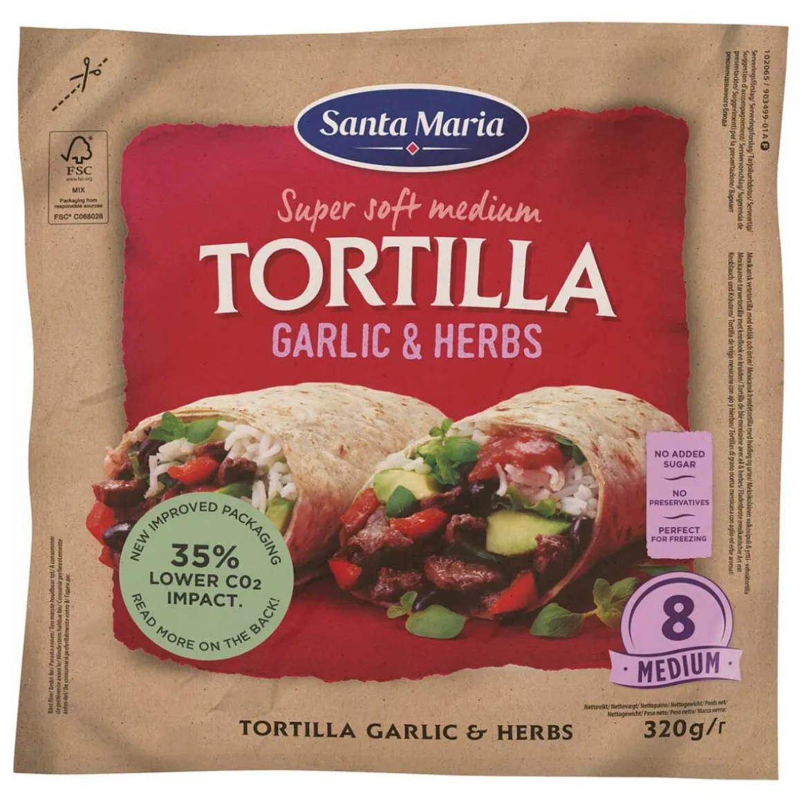 SANTA MARIA TEX MEX TORTILLA HERBS-GARLIC 320 G
