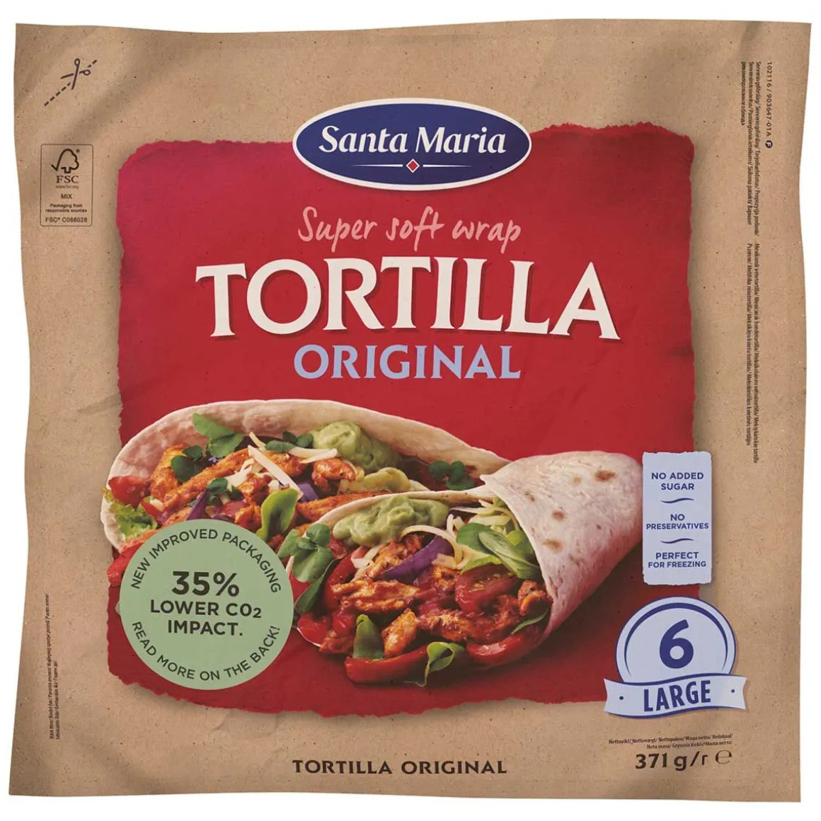 SANTA MARIA TEX MEX TORTILLA ORIGINAL ISO 371 G