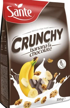 SANTE CRUNCHY KAURAMUROMYSLI BANAANI-SUKLAA 350 G