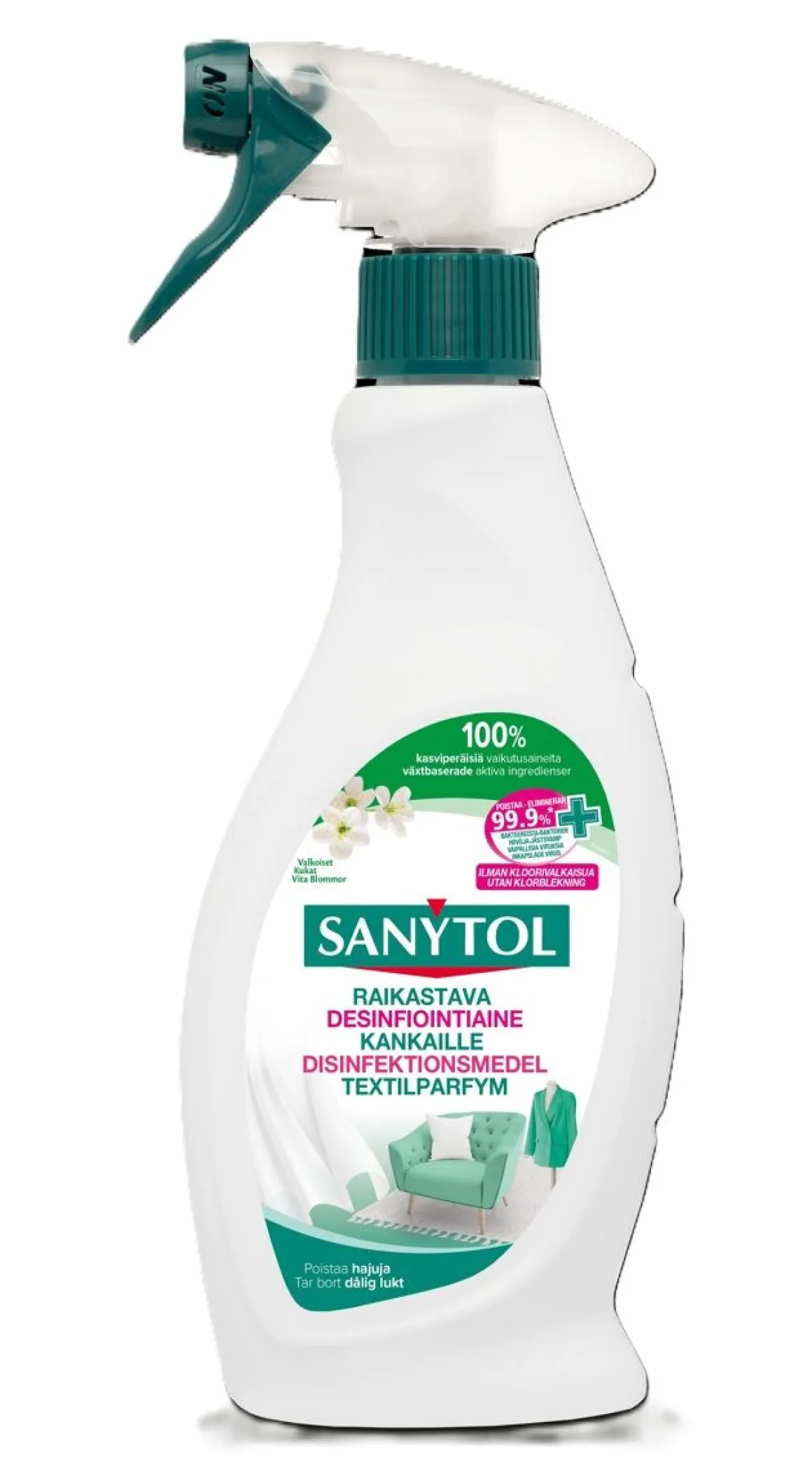 SANYTOL TEKSTIILINRAIKASTIN JA DESINFIOINTIAINE 500 ML