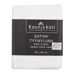 SATIINI TYYNYLIINA 50X60CM 2KPL/PKT VALKOINEN