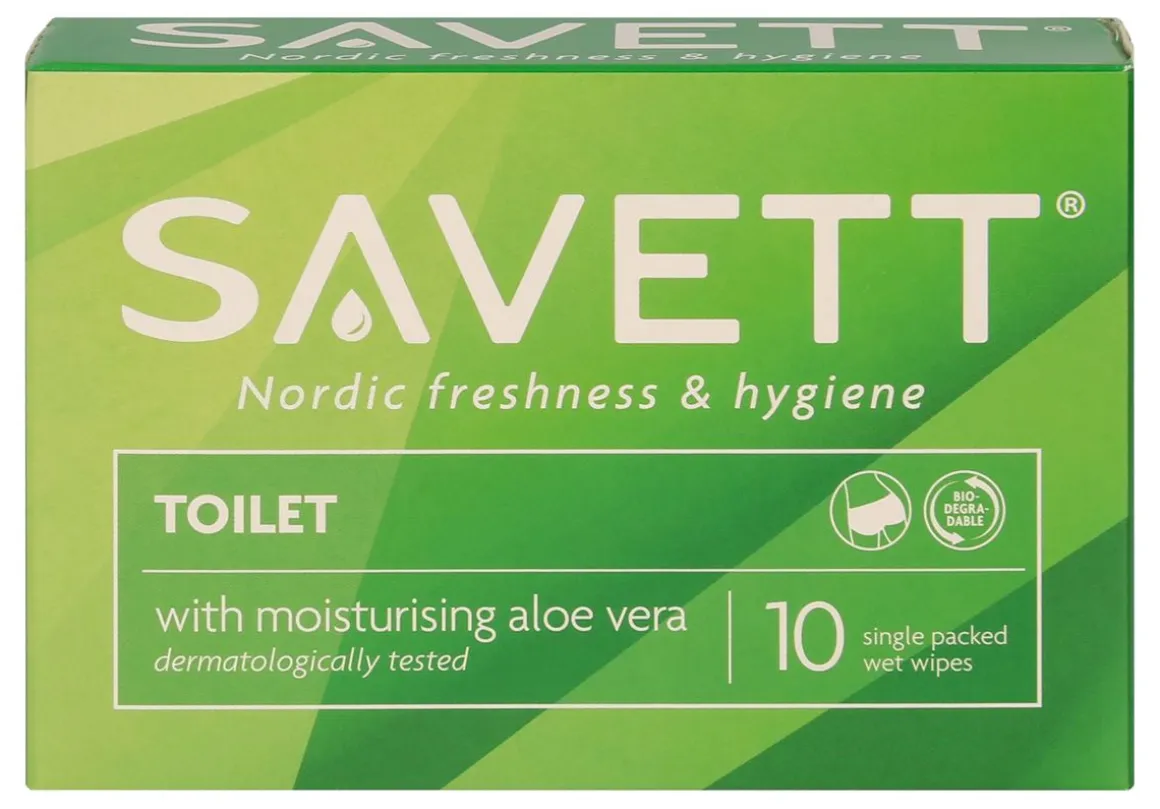 SAVETT TOILET KOSTEUSPYYHE 10 KPL