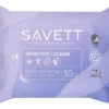 SAVETT PH SENSITIVE UUDELLEEN SULJETTAVA KOSTEUSPYYHE 30 KPL