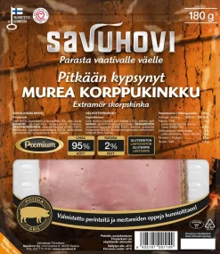 SAVUHOVI PITKÄÄN KYPSYNYT KORPPUKINKKU 180 G