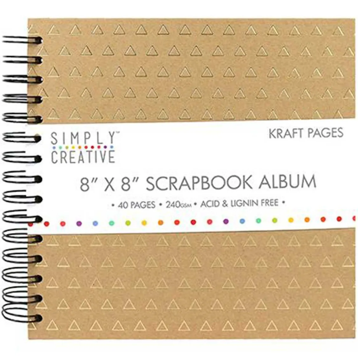 SC SCRAPBOOK KIERRE 20X20 (40)VOIMAPAP KULTAKOLMIO
