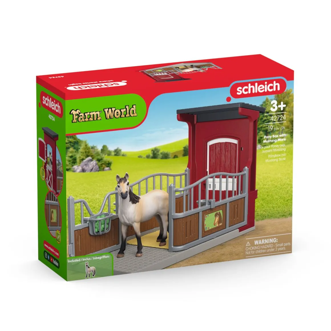 SCHLEICH FARM WORLD PONIBOKSI JA MUSTANGI TAMMA