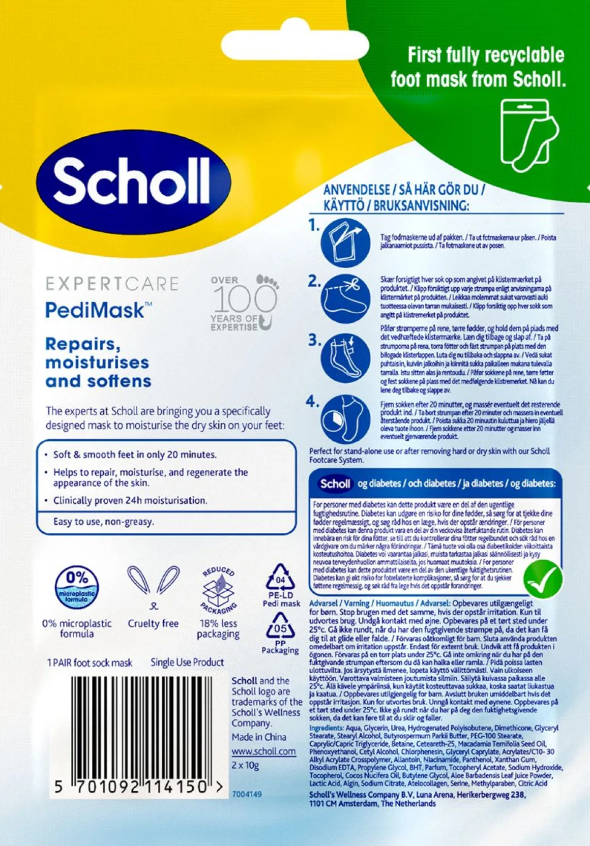 SCHOLL PEDI KOSTEUTTAVA JALKANAAMIO