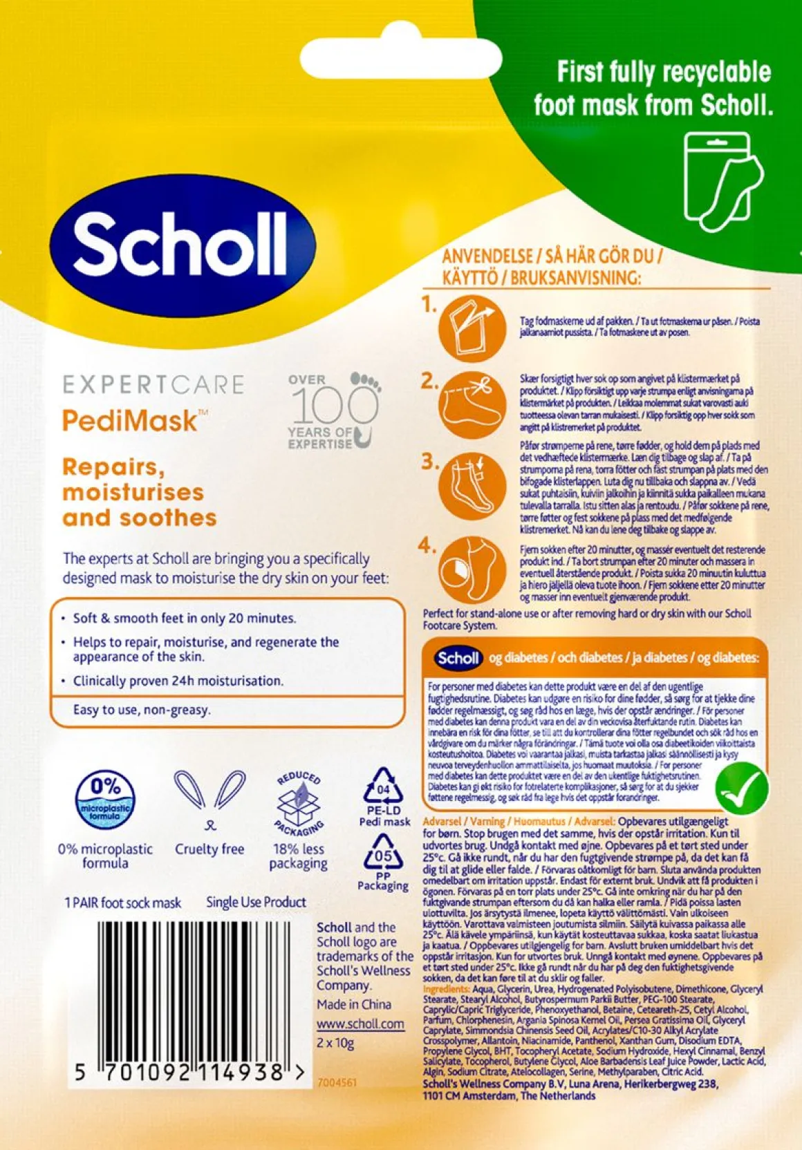SCHOLL PEDI RAVITSEVA TRIPLE OIL JALKANAAMIO