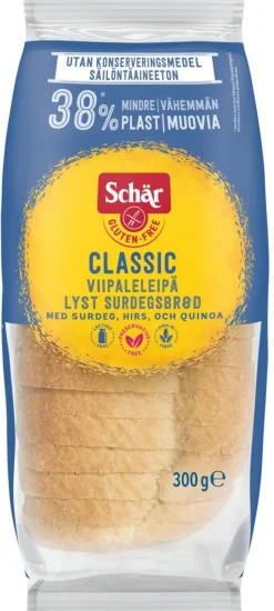 SCHÄR CLASSIC VAALEA VIIPALELEIPÄ GTON 300 G