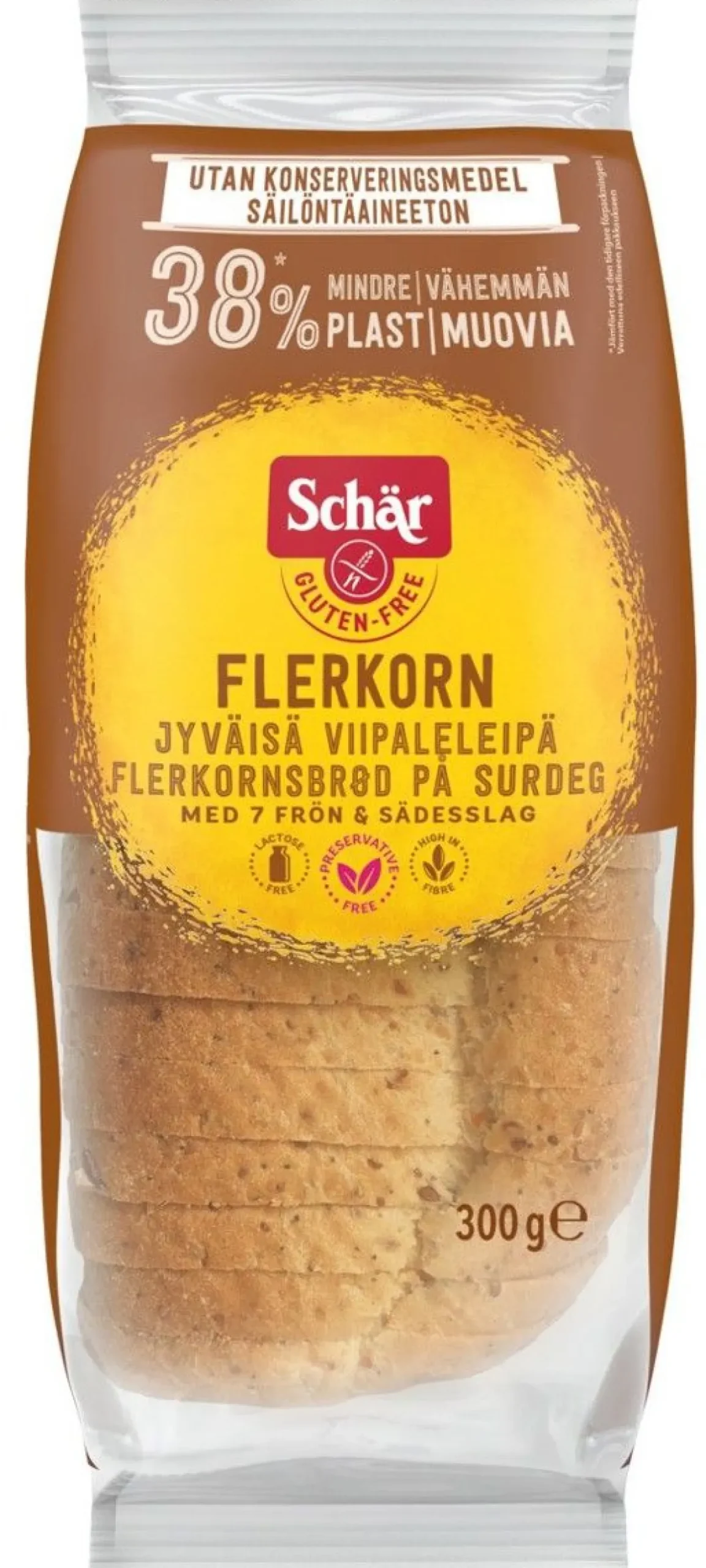 SCHÄR FLERKORN VILJAISA VIIPALELEIPÄ GTON 300 G