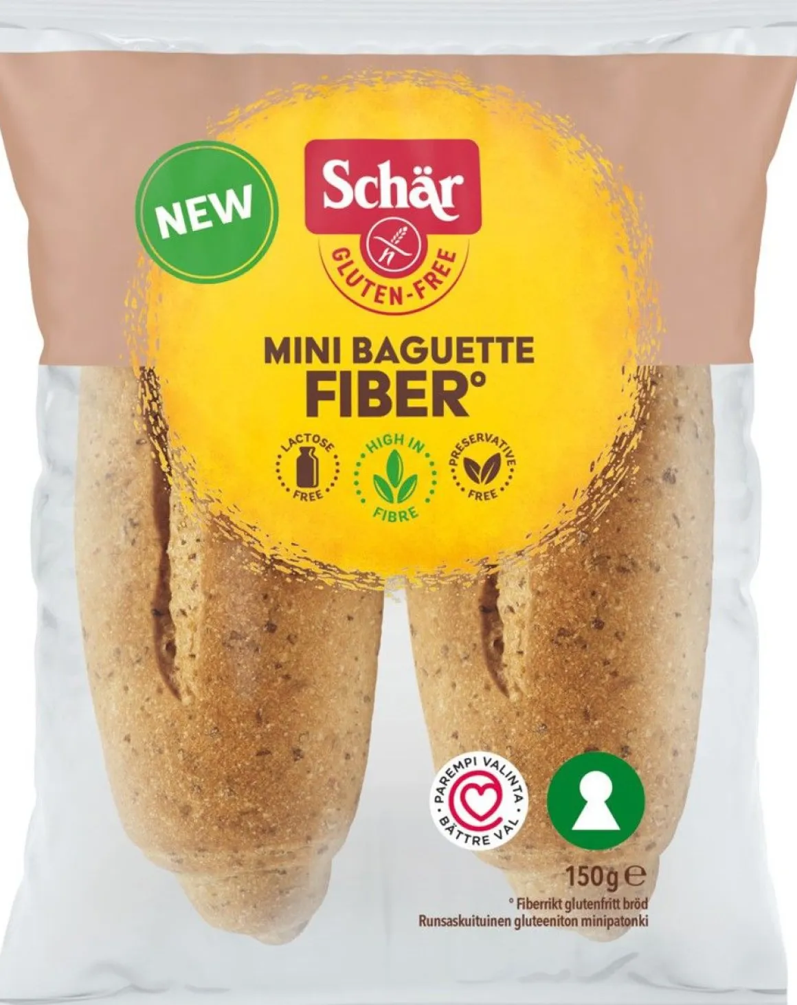 SCHÄR RUNSASKUITUINEN MINIPATONKI 150G/2KPL 150 G