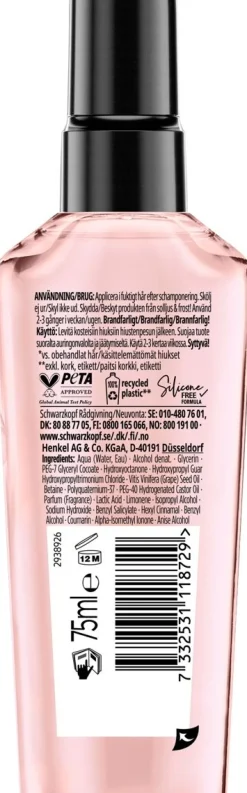 SCHWARZKOPF GLISS SPLIT ENDS MIRACLE SEERUMI 75 ML
