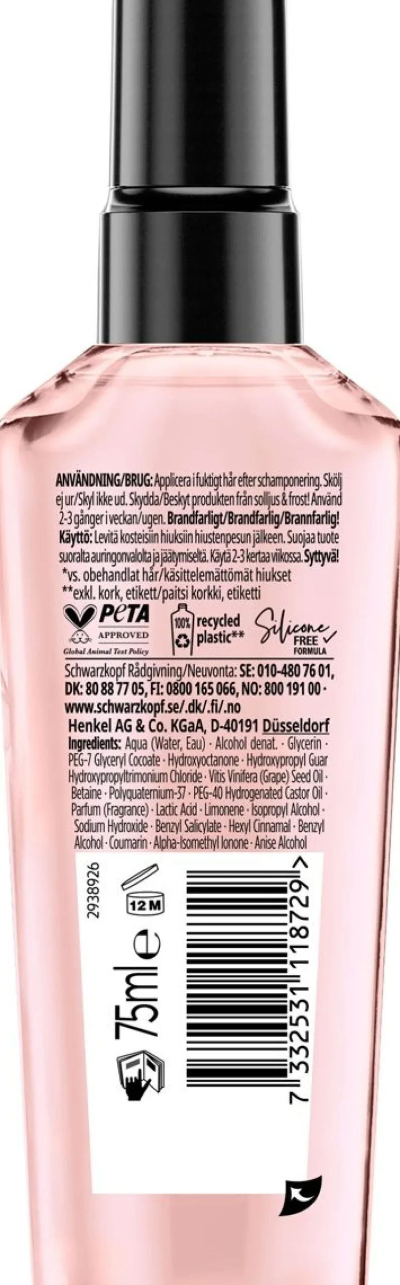 SCHWARZKOPF GLISS SPLIT ENDS MIRACLE SEERUMI 75 ML