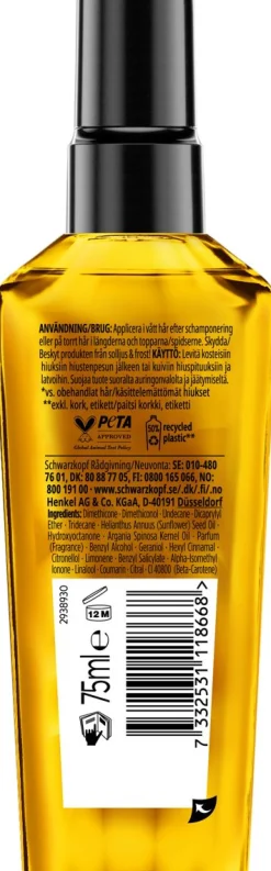 SCHWARZKOPF GLISS DAILY OIL ELIXIR HOITOÖLJY 75 ML