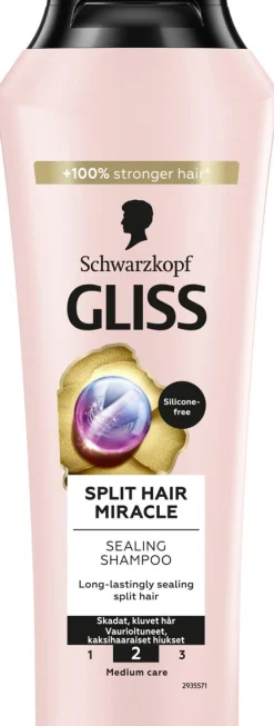 SCHWARZKOPF GLISS SPLIT ENDS MIRACLE SHAMPOO 250 ML