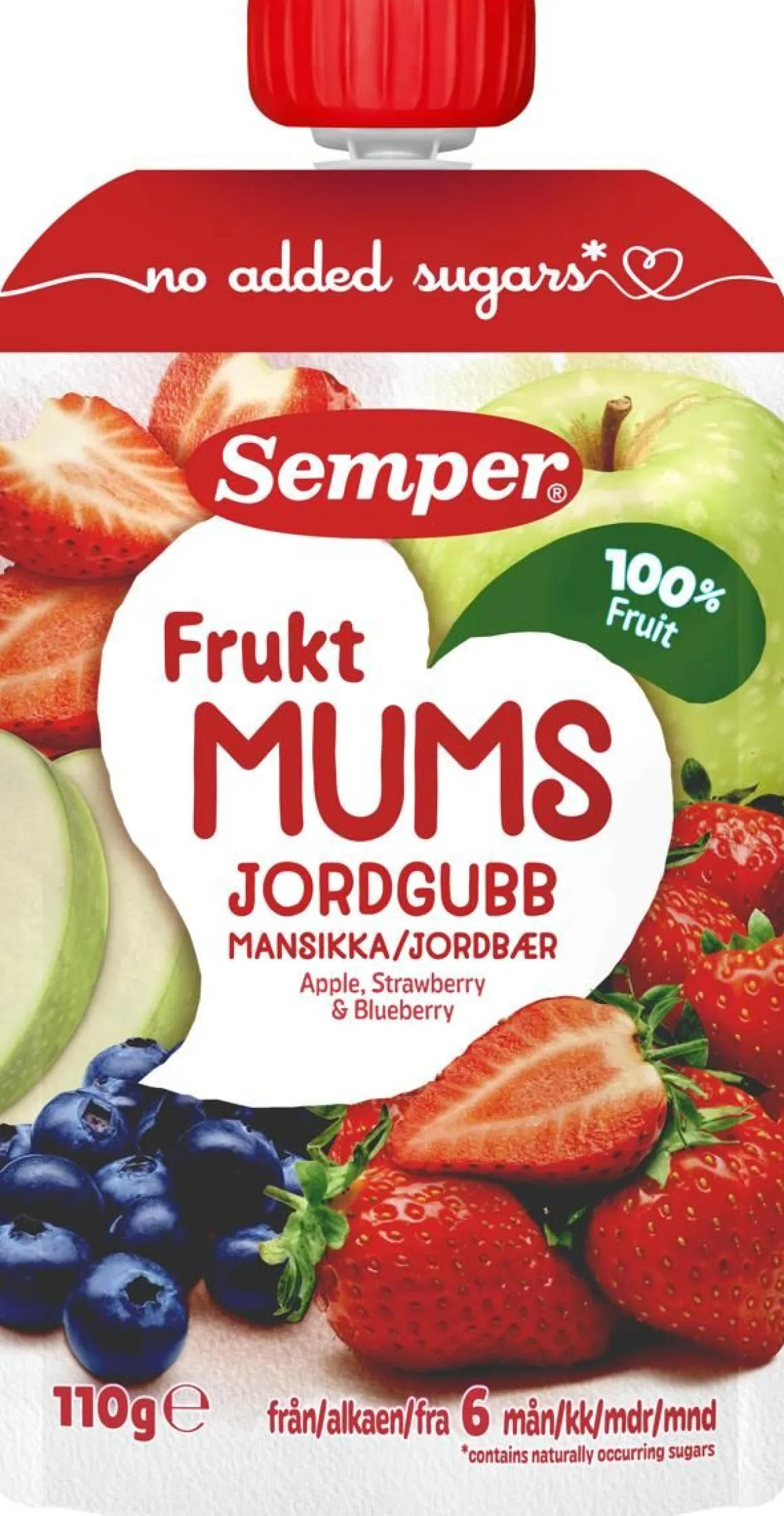 SEMPER FRUKTMUMS MANSIKKA 6KK 110 G