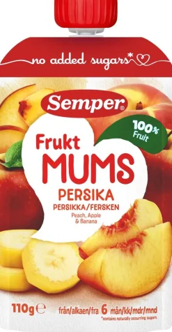 SEMPER FRUKTMUMS PERSIKKA 6KK 110 G