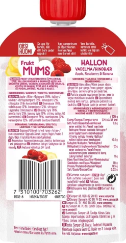SEMPER FRUKTMUMS VADELMA 6KK 110 G