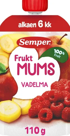 SEMPER FRUKTMUMS VADELMA 6KK 110 G