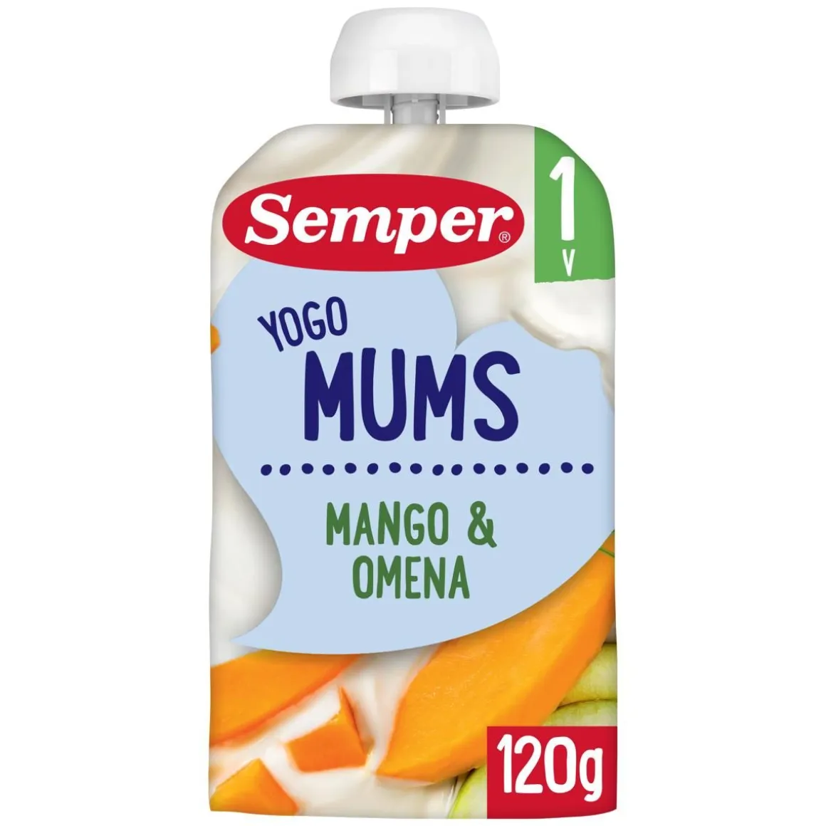 SEMPER MANGO OMENA JOGURTTIHEDELMÄSOSE 12KK 120 G