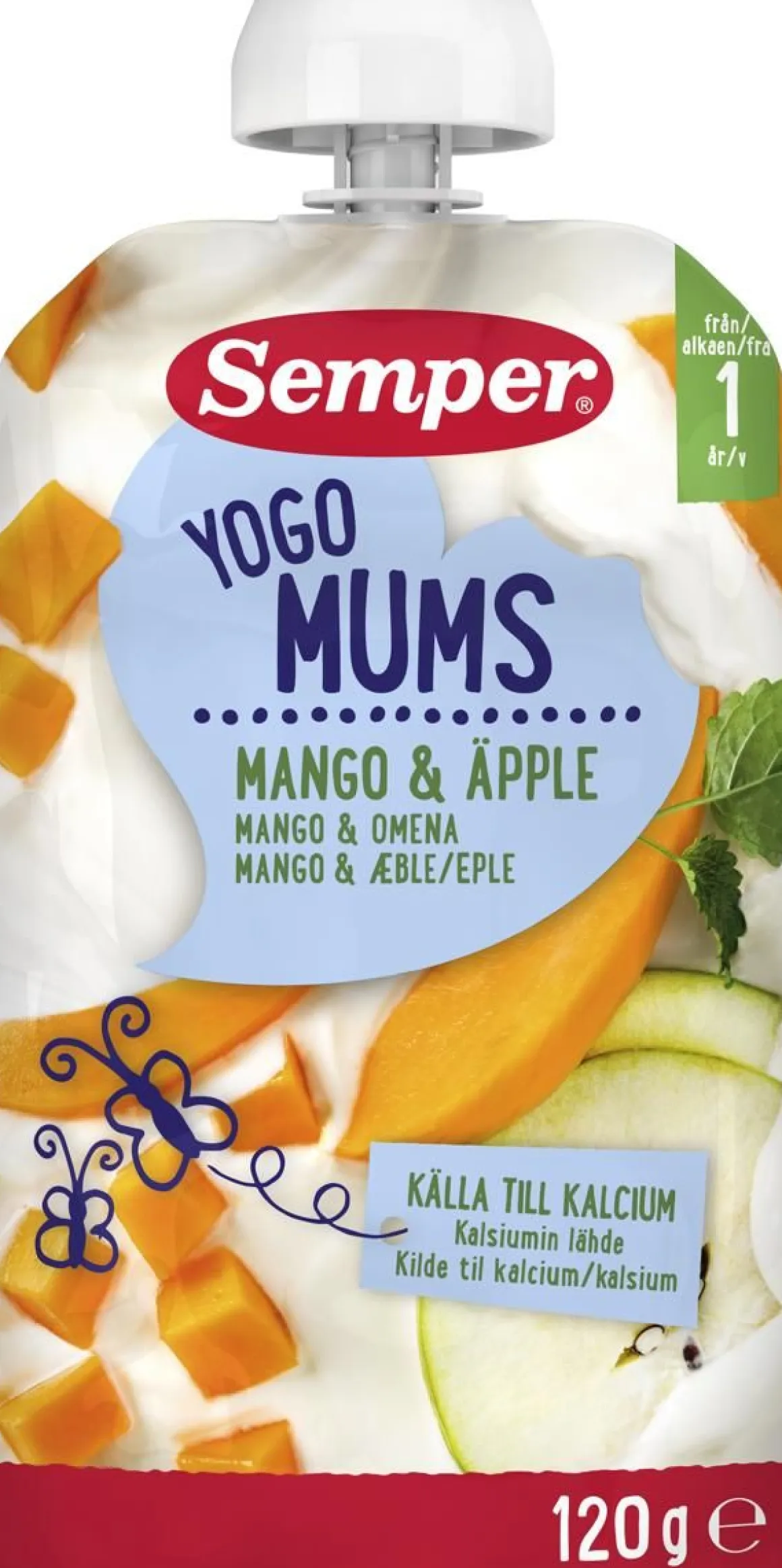 SEMPER MANGO OMENA JOGURTTIHEDELMÄSOSE 12KK 120 G