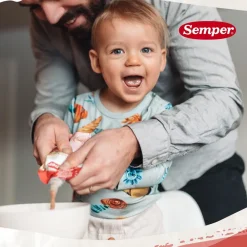 SEMPER PUURO OMENA-VADELMA- BANAANI-MUSTIKKA 6+ 120 G