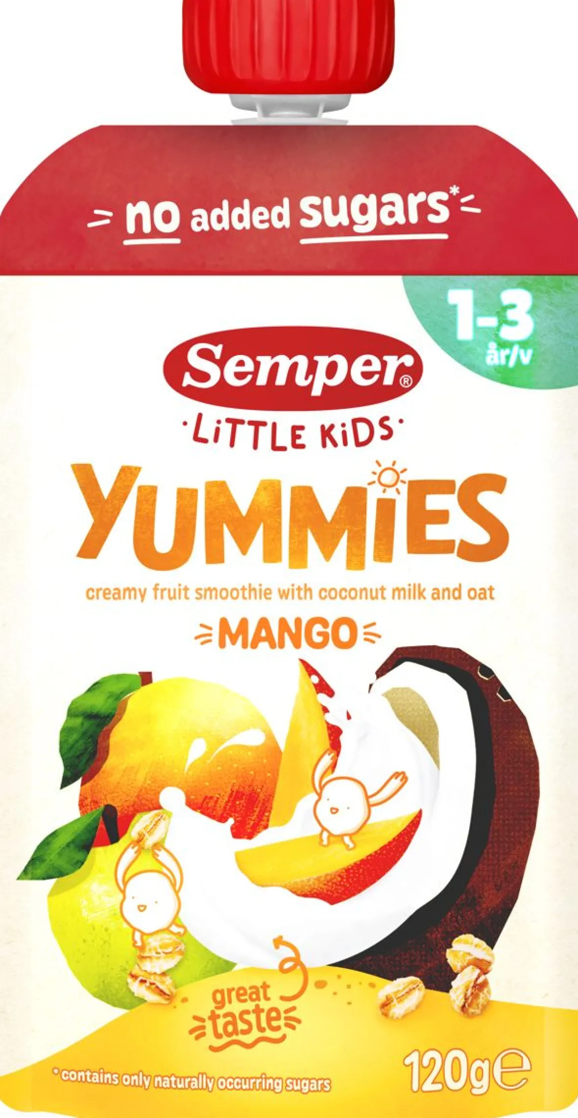 SEMPER SEMPER YUMMIES SMOOTHIE 1-3V MANGO 120 G