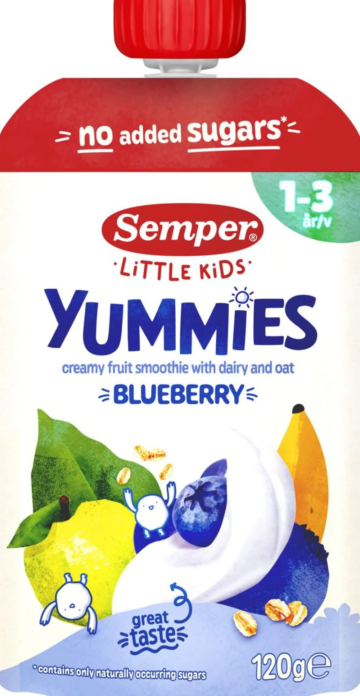 SEMPER SEMPER YUMMIES SMOOTHIE 1-3V MUSTIKKA 120 G