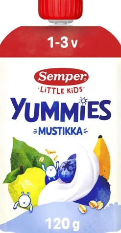 SEMPER SEMPER YUMMIES SMOOTHIE 1-3V MUSTIKKA 120 G
