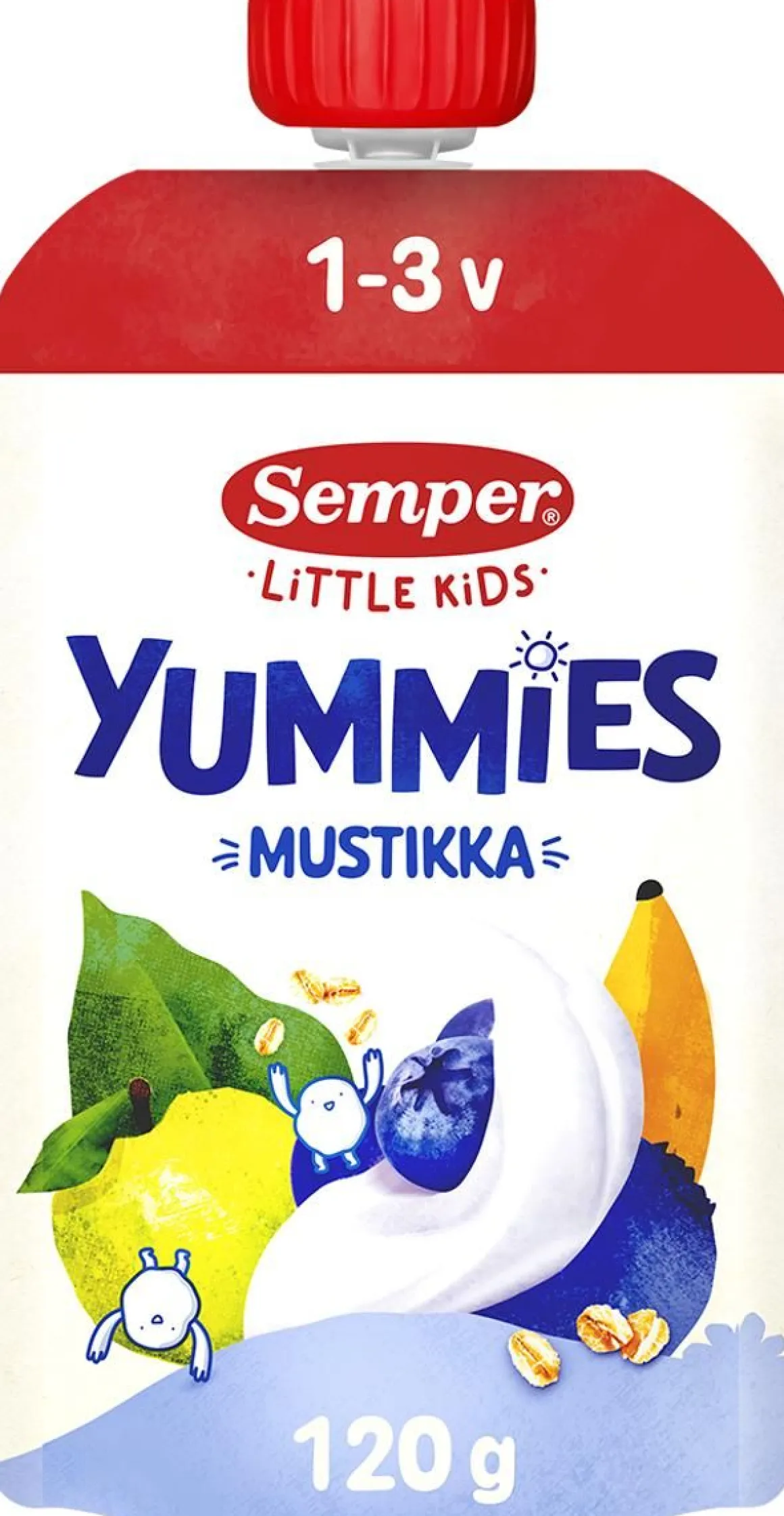 SEMPER SEMPER YUMMIES SMOOTHIE 1-3V MUSTIKKA 120 G