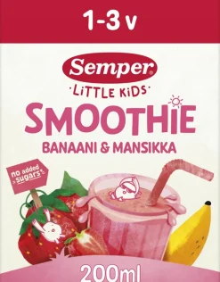 SEMPER SMOOTHIE BANAANI-MANSIKKA 1V 200 ML