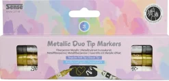 SENSE KAKSIPÄINEN TUSSI METALLIC 3KPL