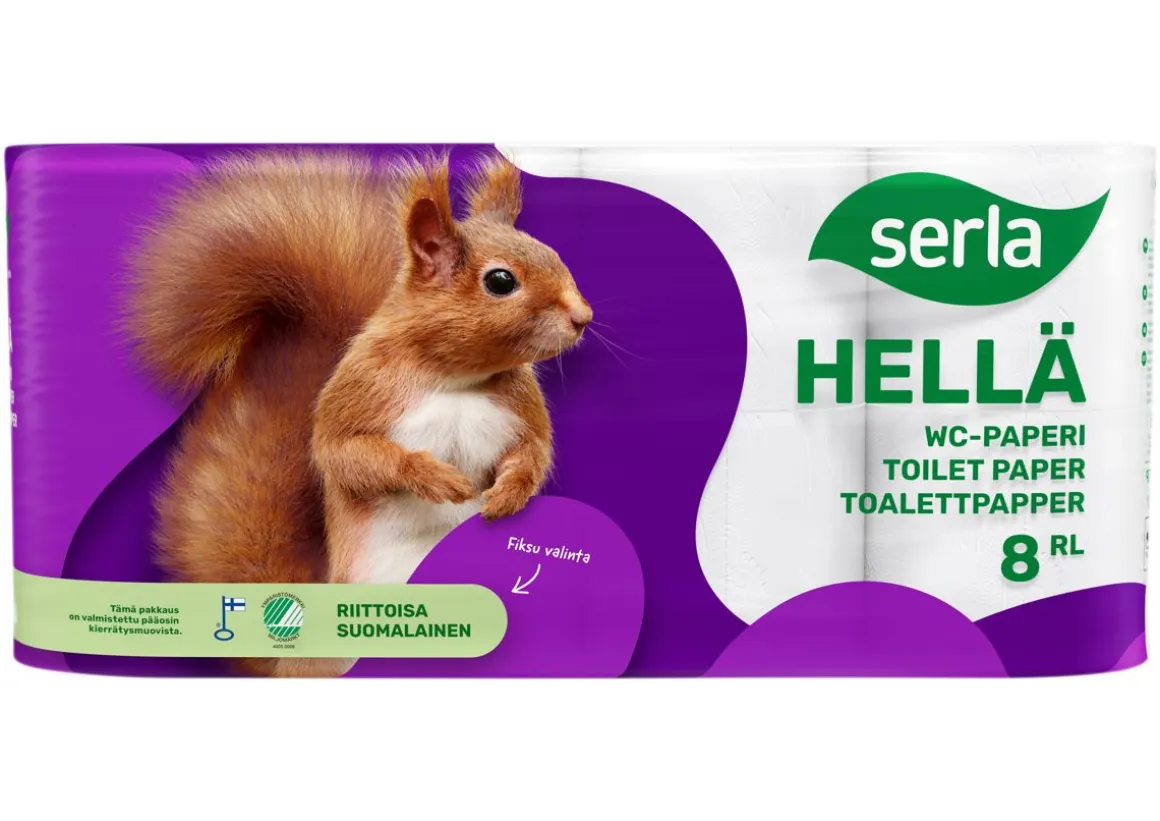SERLA HELLÄ WC-PAPERI 8RL VALKOINEN 8 KPL