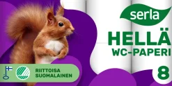 SERLA HELLÄ WC-PAPERI 8RL VALKOINEN 8 KPL