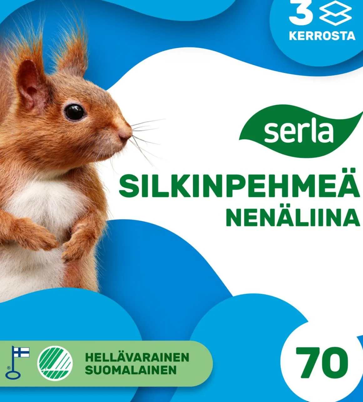 SERLA NENÄLIINA SILKINPEHMEÄ 70KPL 70 KPL