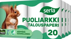 SERLA SÄKKI PUOLIARKKI TALOUSPYYHE 20RL 20 KPL