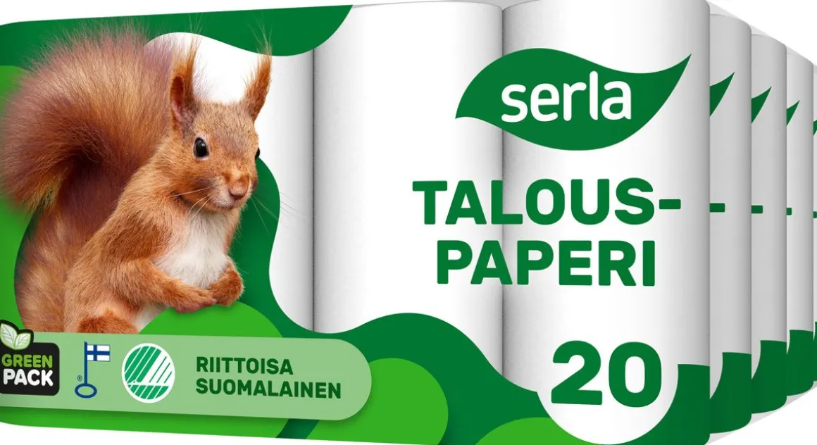 SERLA SÄKKI TALOUSPAPERI 20RL 20 KPL