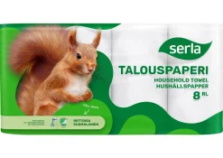 SERLA TALOUSPAPERI 8RL VALKOINEN 8 KPL