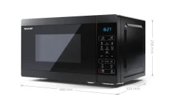 SHARP YC-MS02E-B MIKROAALTOUUNI DIGITAALINEN