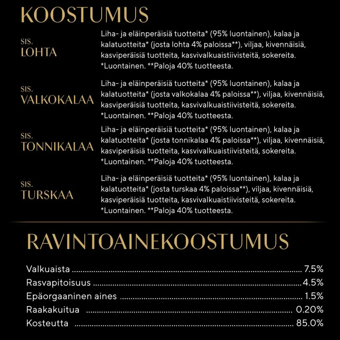 SHEBA ANNOSP. SAUCE COLLECTION KALALAJITELMA 40*85G 3,4 KG