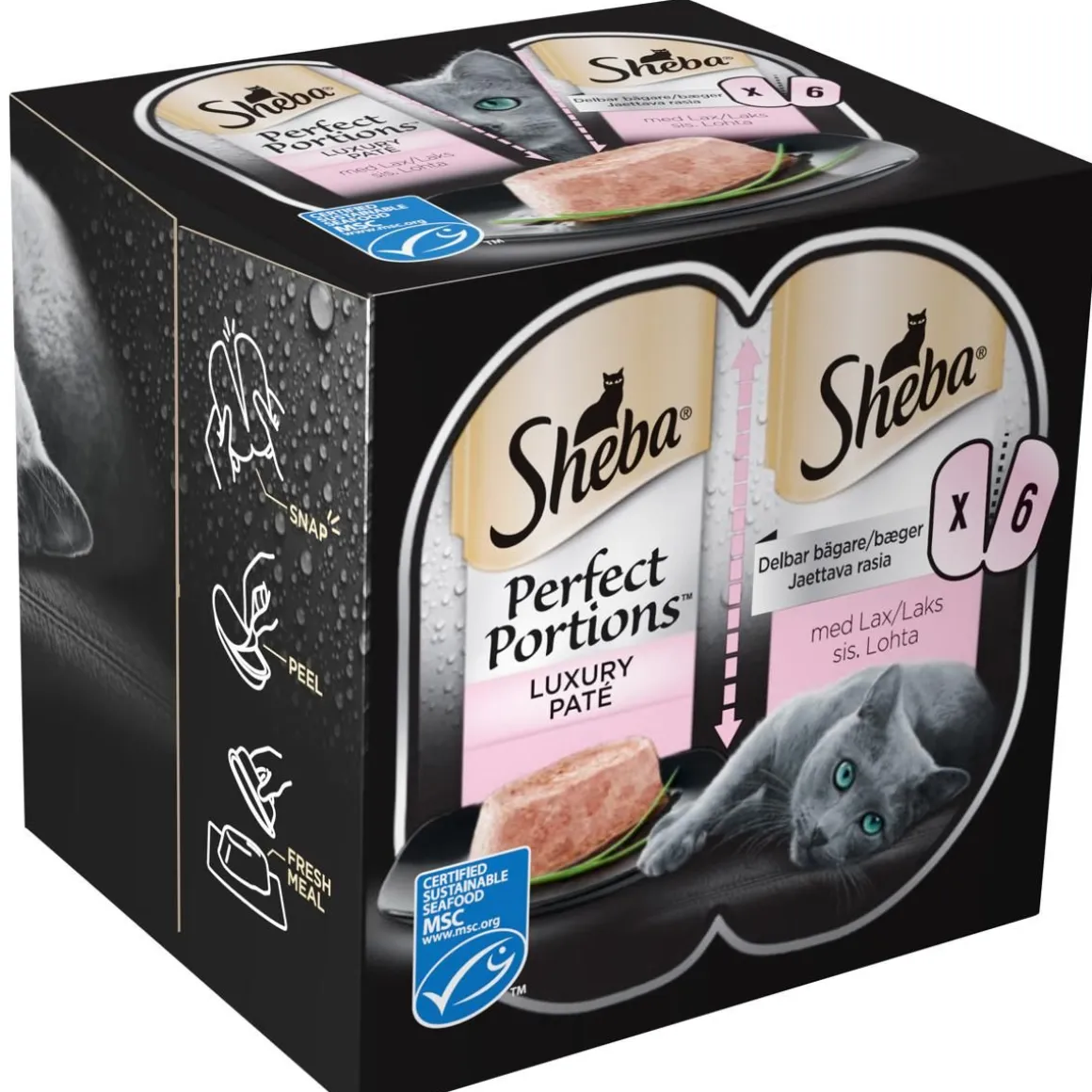 SHEBA RASIA PERFECT PORTIONS 3*75G LOHTA 225 G
