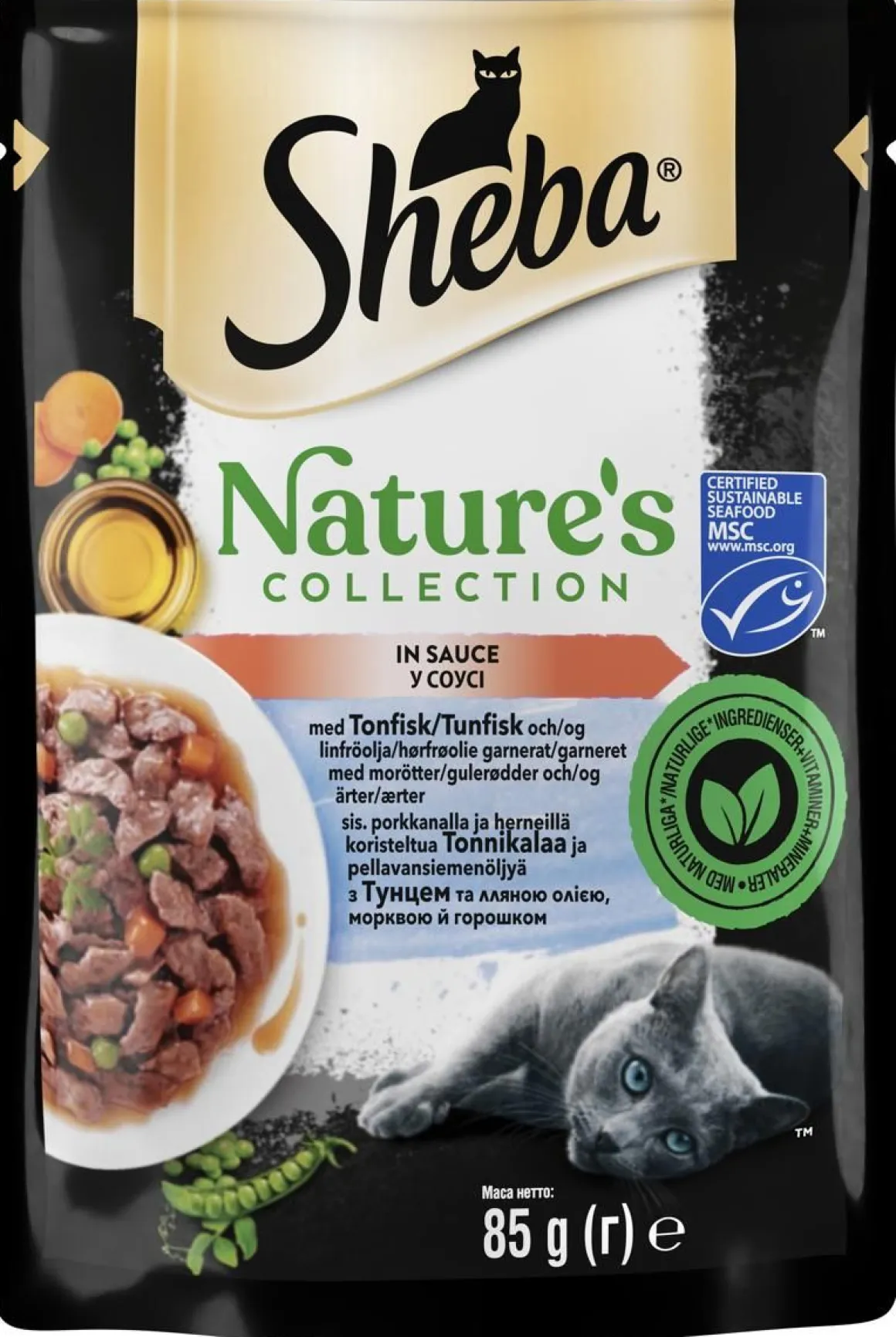 SHEBA ANNOSP. NATURE'S COLLECTION TONNIKALAA KASTIKKEESSA 85 G