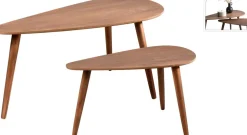 SIVUPÖYDÄT PÄHKINÄPUU SIS. 2 PÖYTÄÄ ISON JA PIENEN